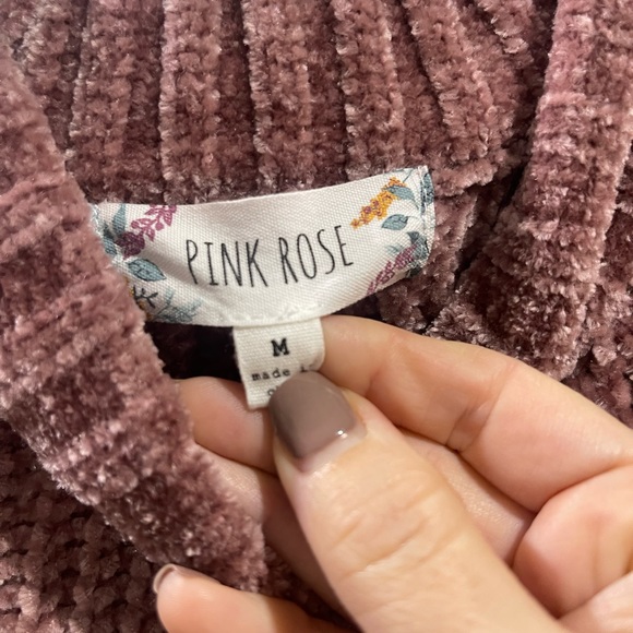 WORN ONCE ✨ Mauve Pink Cropped Knit Sweater - Picture 2 of 4